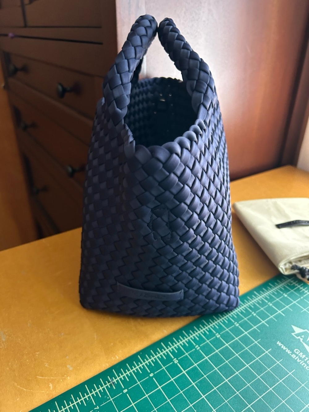Neghedi St Barths Small Tote in Ink Blue - Picture 5 of 14